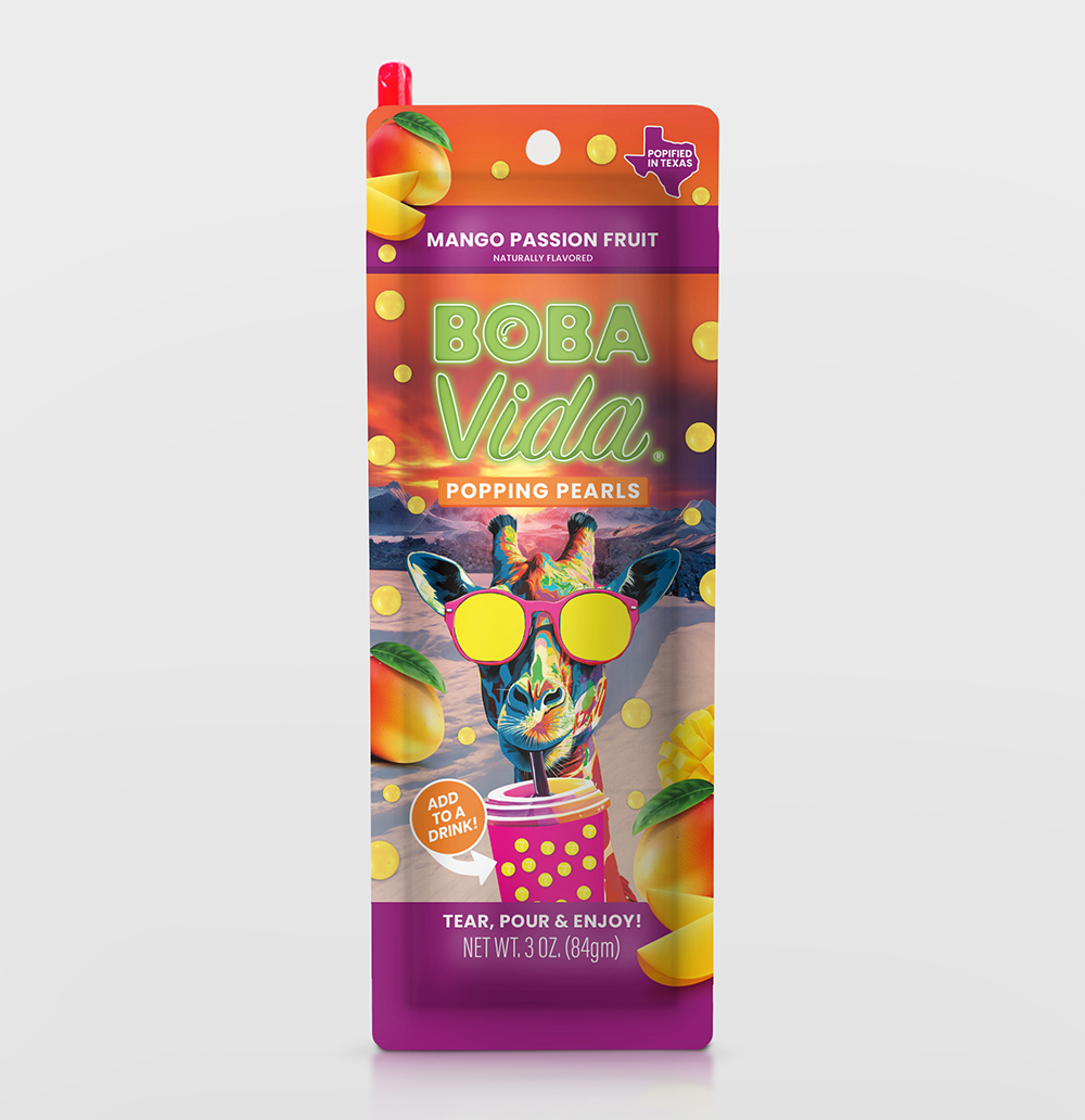 budd＆joey バオバブ BobaVida Popping Boba - Mango Passion Fruit 3oz Pouch