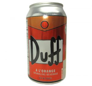 Duff A'La Orange Sparkling Beverage 12oz Can