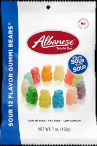 Albanese Sour 12 Flavor Gummi Bears 7oz Bag