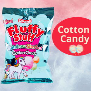 Charms Fluffy Stuff Rainbow Sherbert Cotton Candy Bag 2.1oz - Grandpa ...