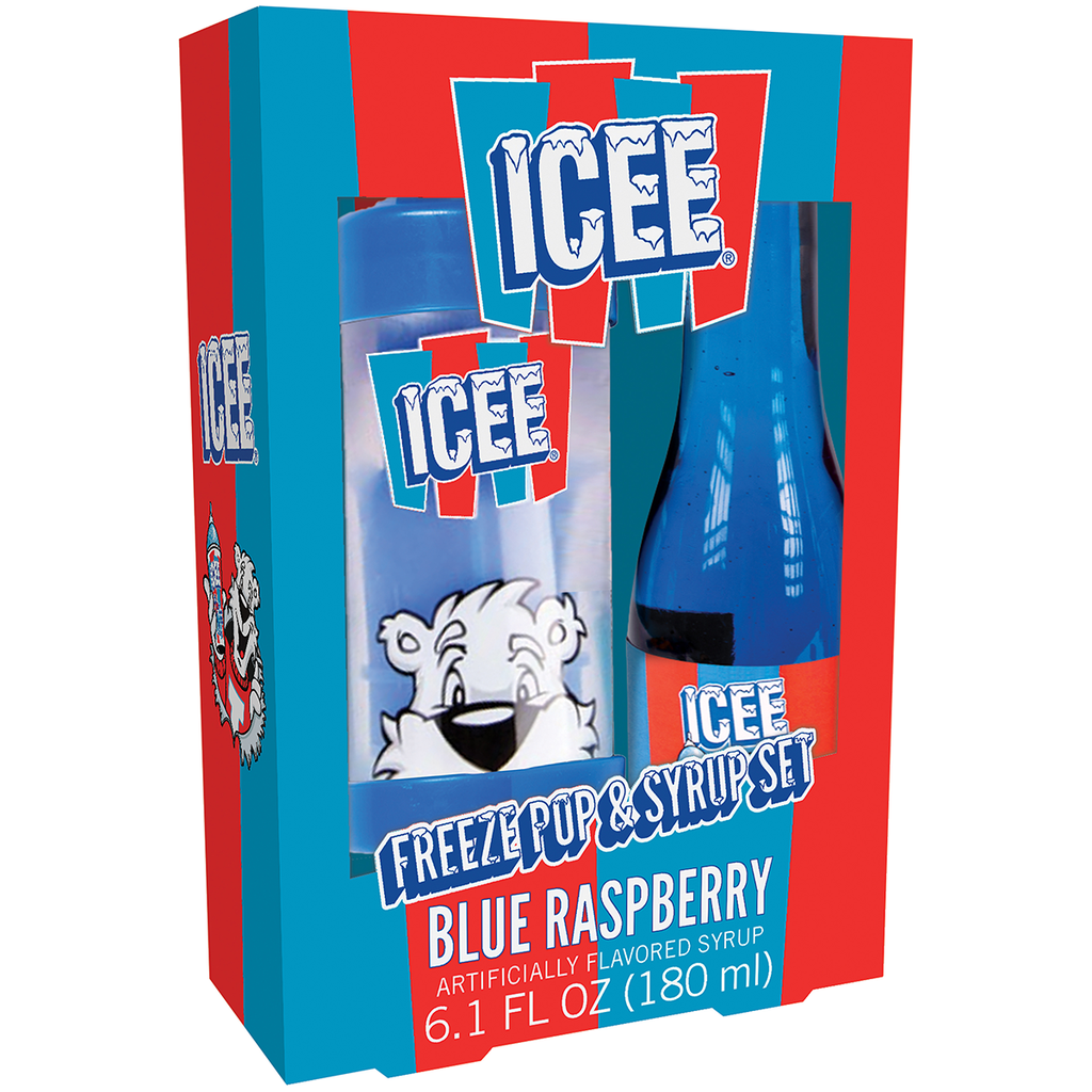 ICEE Freeze Pop & Syrup Set - Blue Raspberry - Grandpa Joe's Candy Shop