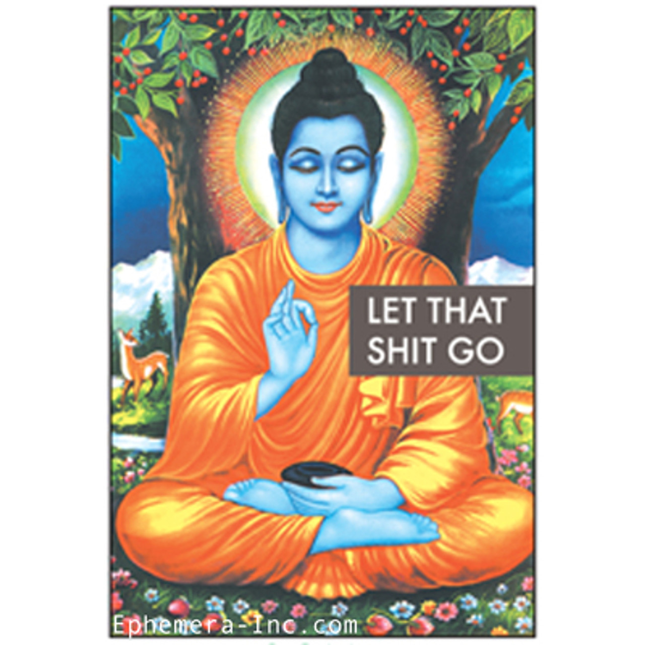 Plaque Murale Métal Vintage "Lazy Yoga - Let That Shit Go" - 8x12 Pouces - Déco Bar, Café, Salon, Bureau