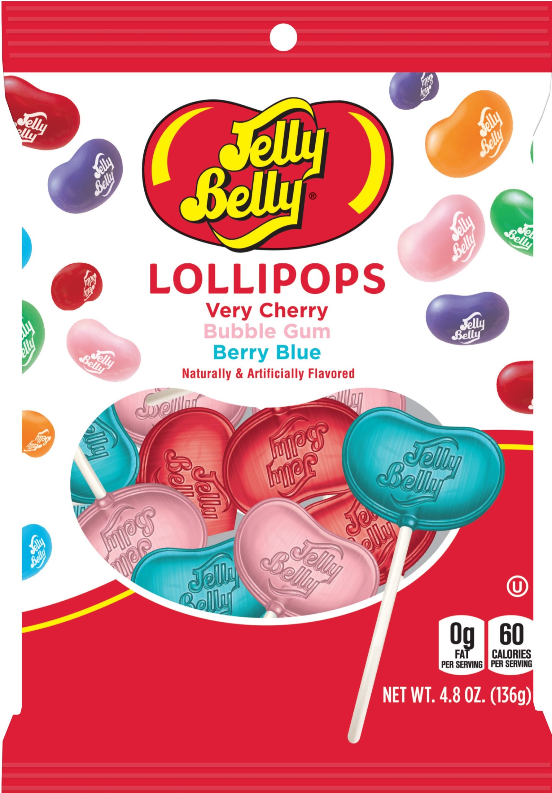 Jelly Belly Lollipops, 4.8oz Peg Bag - Grandpa Joe's Candy Shop