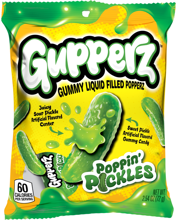 Gupperz Poppin' Pickles, 2.54oz - Grandpa Joe's Candy Shop