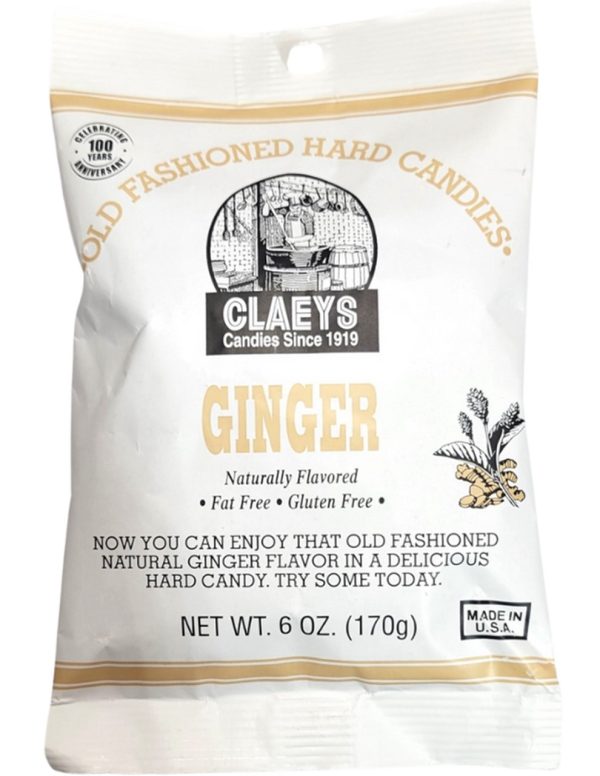 Claeys Old Fashioned Hard Candies Ginger, 6oz Bag