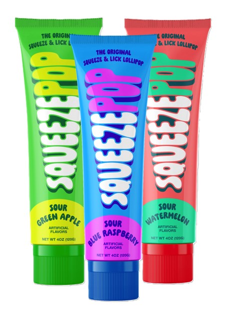 Squeeze Pop Assorted Flavors, 4oz Tube - Grandpa Joe's Candy Shop