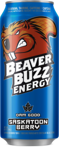 Beaver Buzz Saskatoon Berry Energy, 16 fl oz Can