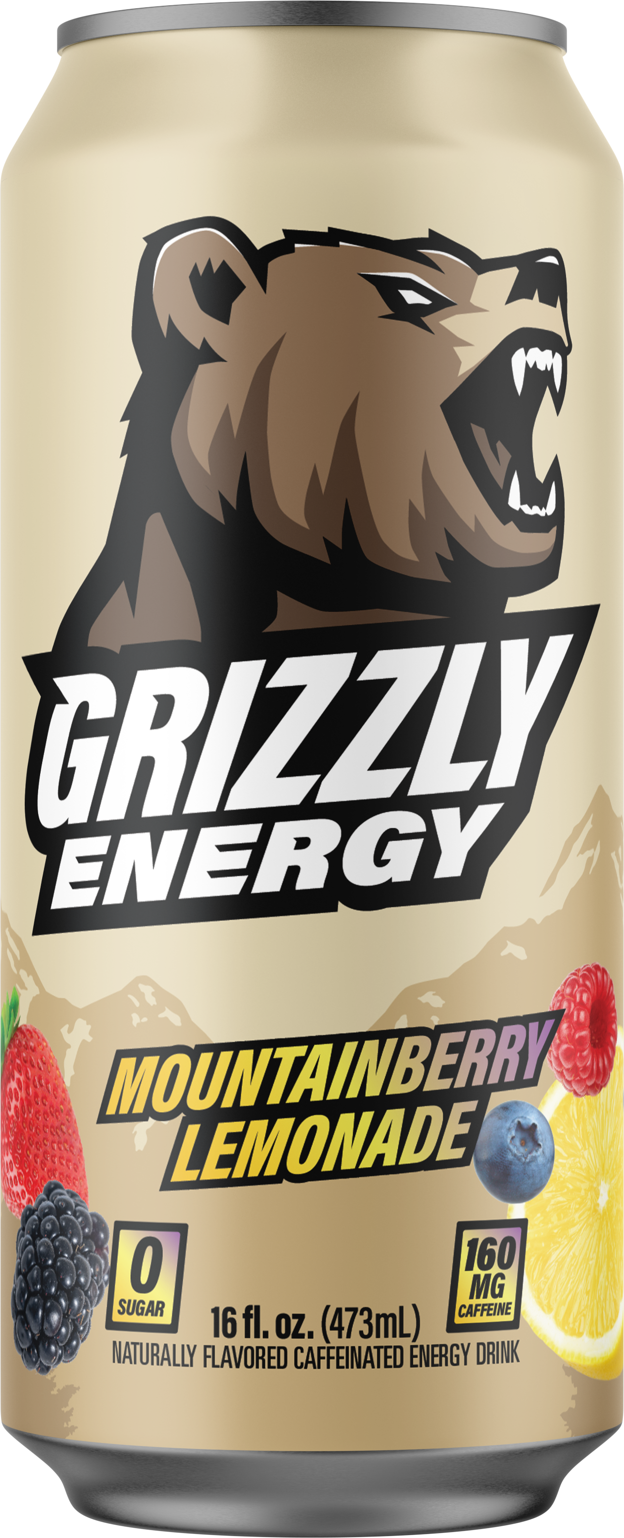 Grizzly Energy Mountainberry Lemonade 16 fl oz - Grandpa Joe's