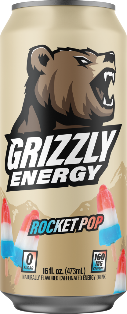 Grizzly Energy Rocket Pop 16 fl oz Can - Grandpa Joe's Candy Shop
