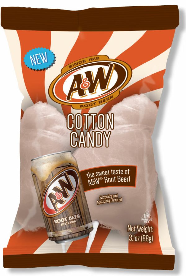 A&W Root Beer Cotton Candy, 3.1oz bag
