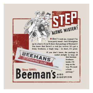 Magnet - Gerrit's Beemans Gum, Step Along Mister! Vintage Ad