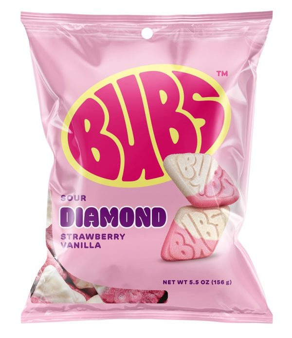 Bubs Sour Diamond Strawberry Vanilla 5.5oz Peg Bag - Grandpa Joe's ...