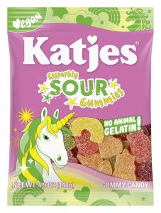 Katjes Sparkly Sour Gummies, 4.9oz Peg Bag