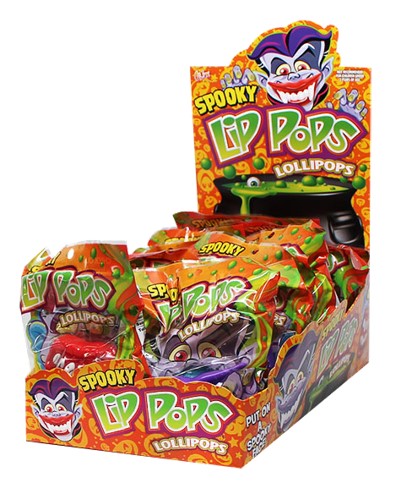 Spooky Lip Pops - 0.56oz - 1 Set of Lips - Grandpa Joe's Candy Shop