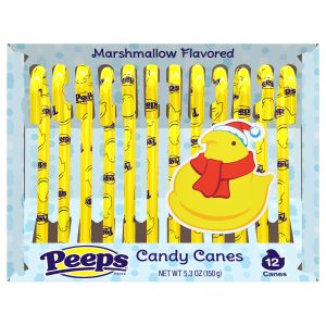 12 pc PEEPS Marshmallow Candy Cane Cradle
