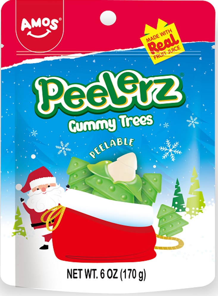 Amos Peelerz Holiday Gummy Tree, 6oz - Grandpa Joe's Candy Shop