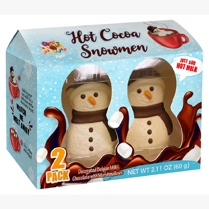 Hot Cocoa Snowmen w/ Marshmallows, 2pk - Grandpa Joe's Candy Shop