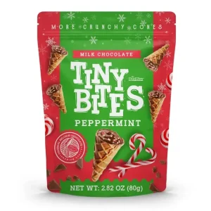 Tiny Bites Milk Chocolate Peppermint Waffle Cones 2.8oz