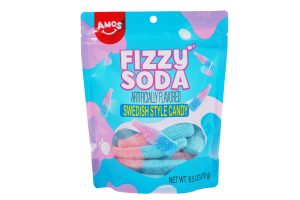 Amos Swedish Style Candy Fizzy Soda 9.5oz Bag
