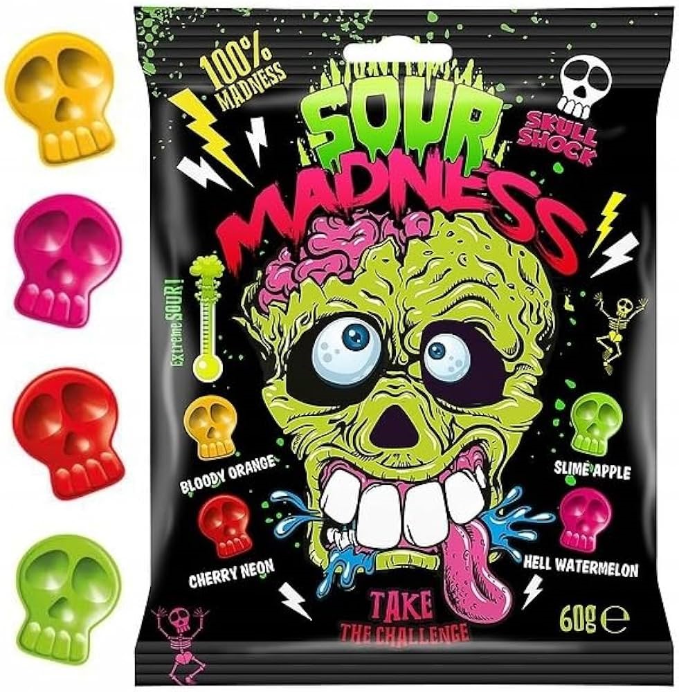 Limited Import - Sour Madness Fruit Hard Candy 60g - Grandpa Joe's