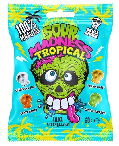 Limited Import - Sour Madness Tropical Candy 60g - Grandpa Joe's