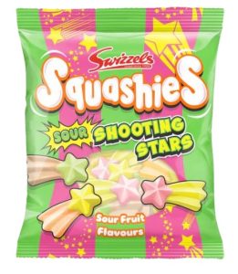 Limited Import Squashies UK, Sour Shooting Stars, 100g