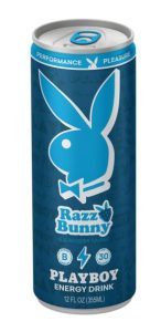 Playboy Energy Drink - Razz Bunny, 12oz can
