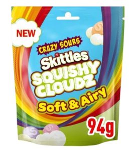 Limited Import Skittles Squishy Cloudz Crazy Sours, 94g Bag