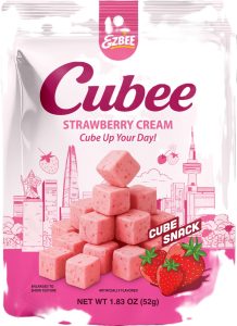 Cubee Strawberry Cream Cube Snack 1.83oz Bag