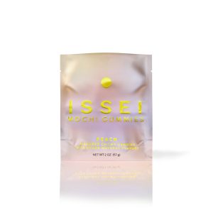 Issei Mochi Gummies, Peach Chewy Candies 2oz Bag