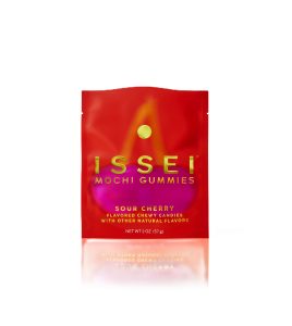 Issei Mochi Gummies, Sour Cherry Chewy Candies 2oz Bag