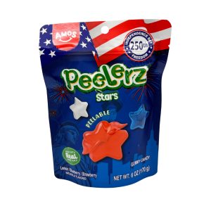 Amos Gummy Peelerz Stars, 6oz Bag