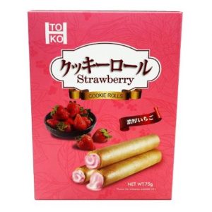 Limited Import - Toko Strawberry Cookie Rolls, 2.64oz Box