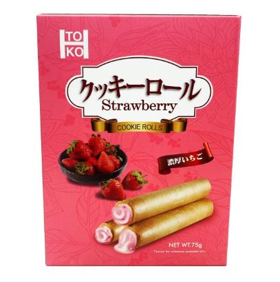 Limited Import - Toko Strawberry Cookie Rolls, 2.64oz Box