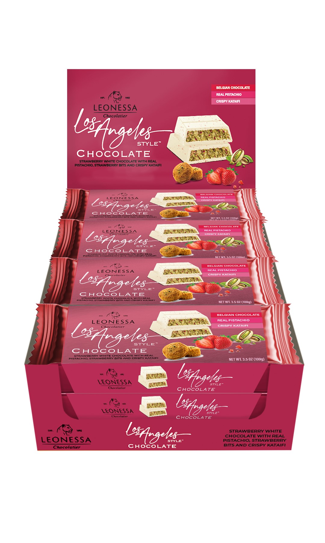 Los Angeles Style Dubai White Chocolate Bar, 3.5oz - Image 2