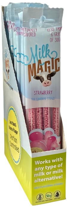Milk Magic Straws Strawberry, 4 Straw Pack - Image 2