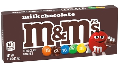 M&M's Milk Chocolate Candies 3.1oz Theater Box - Grandpa Joe's