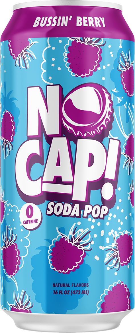 NO CAP! Soda Pop Bussin' Berry, 16oz can - Grandpa Joe's Candy Shop