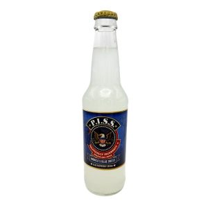 P.I.S.S. Monica's Blue Dress, Blue Raspberry Cream, 12fl oz Glass Bottle Soda