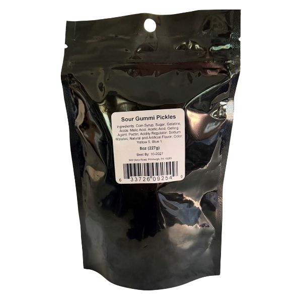 Sour Gummy Pickles - 8oz Resealable Pouch - Image 2