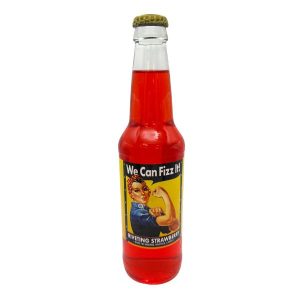 USA 250 Founding Flavors Riveting Strawberry, 12fl oz Glass Bottle Soda