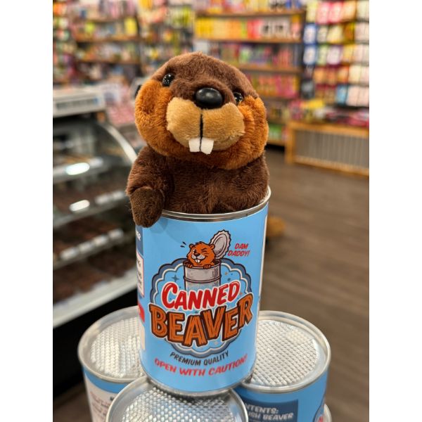 Canned Beaver – Premium Quality Plush Beaver - Grandpa Joe's Candy