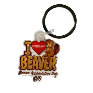 Grandpa Joe's Keychain - I Love Beaver - Beaver Appreciation Day - 6/9