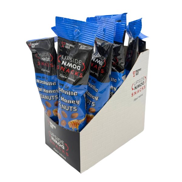 Upside Down Snacks Nashville Hot Honey Peanuts 2.25oz - Image 2
