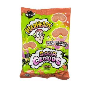 Warheads Sour Clouds Peach 3oz Peg Bag