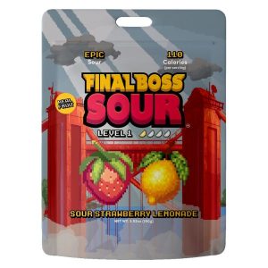 Final Boss Sour Level 1 Strawberry Lemonade 3.52oz Bag