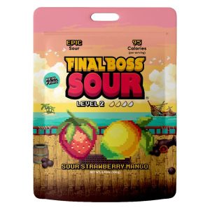 Final Boss Sour Level 2 Strawberry Mango 3.52oz Bag