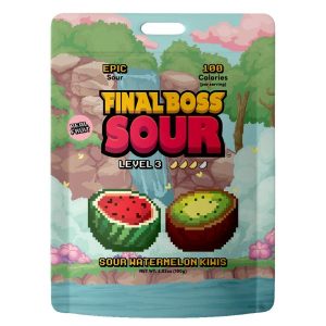Final Boss Sour Level 3 Watermelon Kiwis 3.52oz Bag