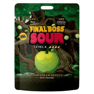 Final Boss Sour Level 4 Green Apples 3.52oz Bag