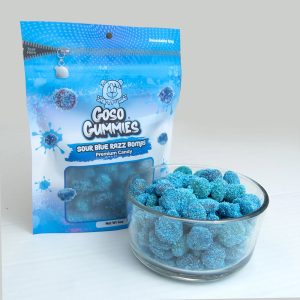 Goso Gummies, Sour Blue Razz Bombs 6oz Bag